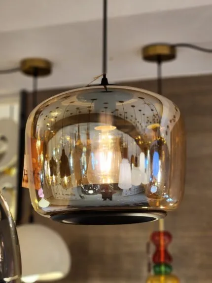 Nordic 1 - Amber Glass Hanging Light