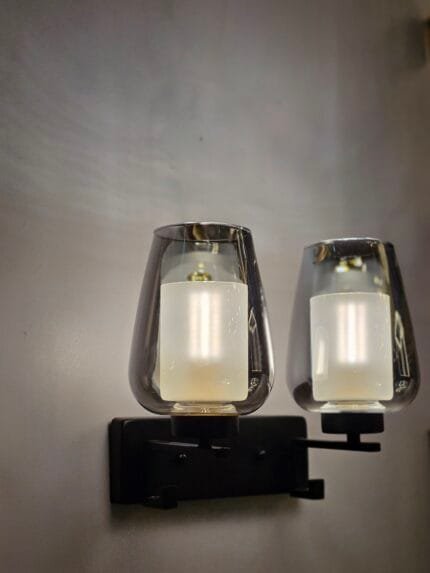 Aspen 2 - Indoor Smokey Double Wall Lamp