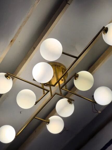 Century 10 - Modern Flush Mount Ceiling Chandelier