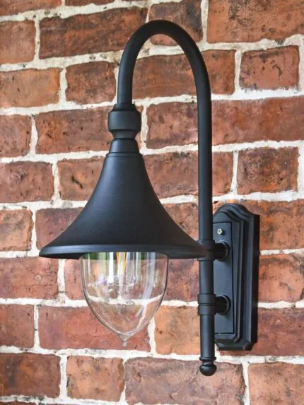 Nalevi 1 - Outdoor Black Lantern Wall Light