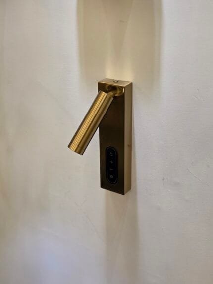 Lugano 1 - Bedside Dimmable Golden Wall Lamp